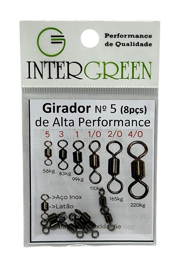 Girador Black Intergreen 5 (8pçs) Alta performance