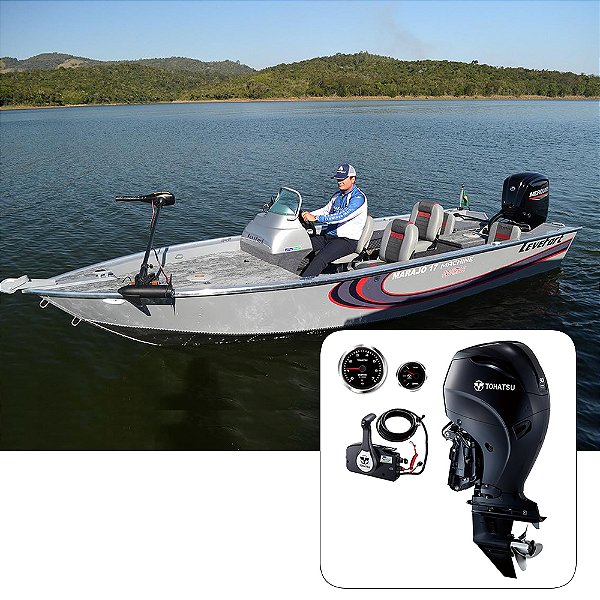 Barco Levefort Marajó 17 Machine Freestyle Special Series + Tohatsu 90 HP 4T Fat. PJ + Carreta Rodoviária+ Acessórios de montagem