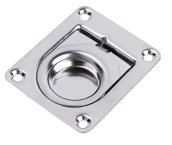 Alça inox de travamento portinhola 5,5 cm X 6,00 cm - unidade