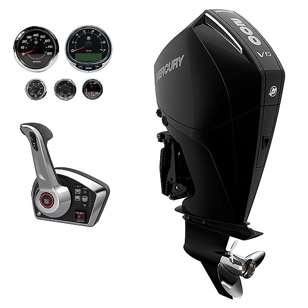 Motor de popa Mercury 200 HP EFI V6 XL 25" Preto DTS Comando Eletrônico -Faturamento INSCRIÇÃO ESTADUAL E PRODUTOR RURAL REGIÃO NORTE, NORDESTE E CENTRO-OESTE