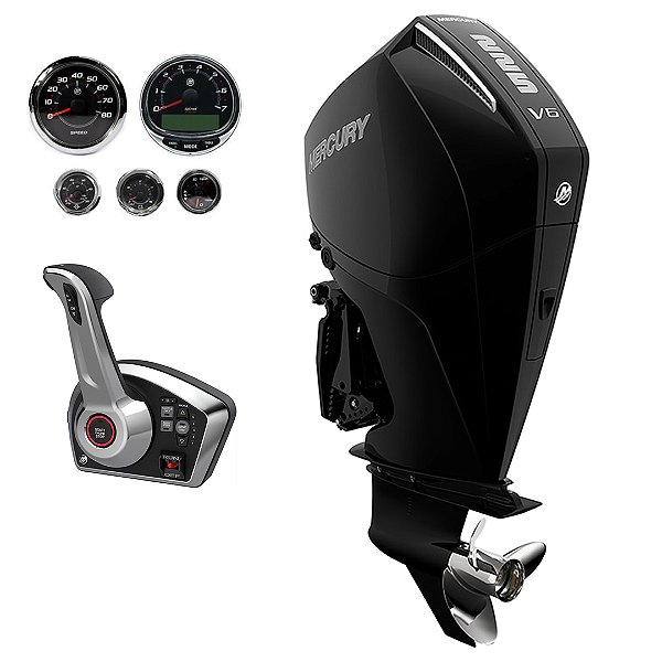 Motor de popa Mercury 225 HP EFI V6 L 20" Preto DTS Comando Eletrônico - Faturamento INSCRIÇÃO ESTADUAL E PRODUTOR RURAL REGIÃO NORTE, NORDESTE E CENTRO-OESTE