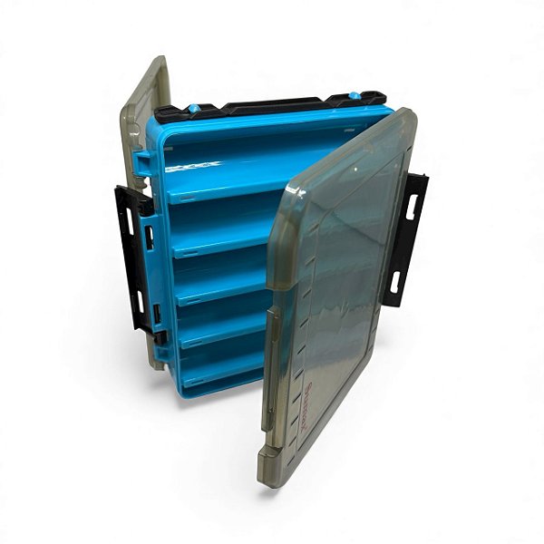 Caixa de Pesca Organizadora Sumax 20x17.5x5cm 10 divisórias LB-2506-AZ AZUL