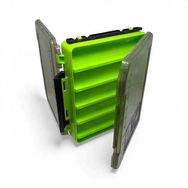 Caixa de Pesca Organizadora Sumax 20x17.5x5cm 10 divisórias LB-2506-VD VERDE