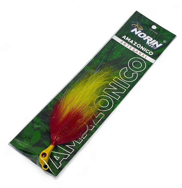 Isca artificial Norin Jig Amazônico  14g anzol 6/0 simples cabeça amarela