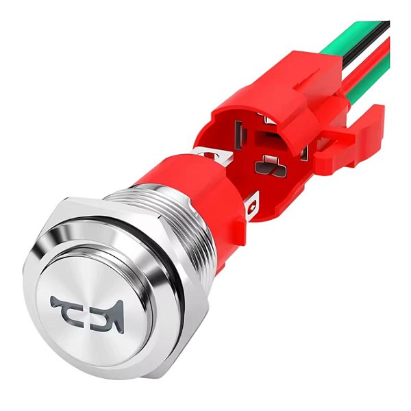 Botão inox para buzina de barco - peça