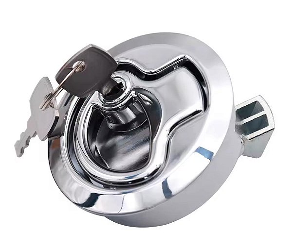 Fecho em aço inox com chave para caixa seca de barco / caixa de varas