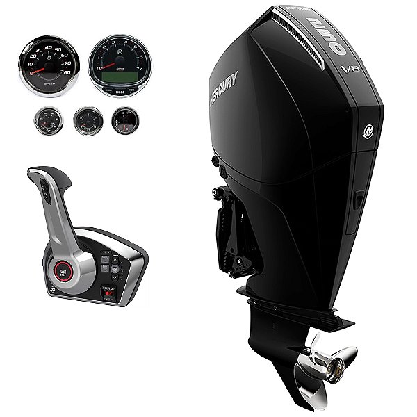 Motor de popa Mercury 250 HP EFI V8 XL 25" Preto DTS Comando Eletrônico - Faturamento INSCRIÇÃO ESTADUAL E PRODUTOR RURAL REGIÃO NORTE, NORDESTE E CENTRO-OESTE