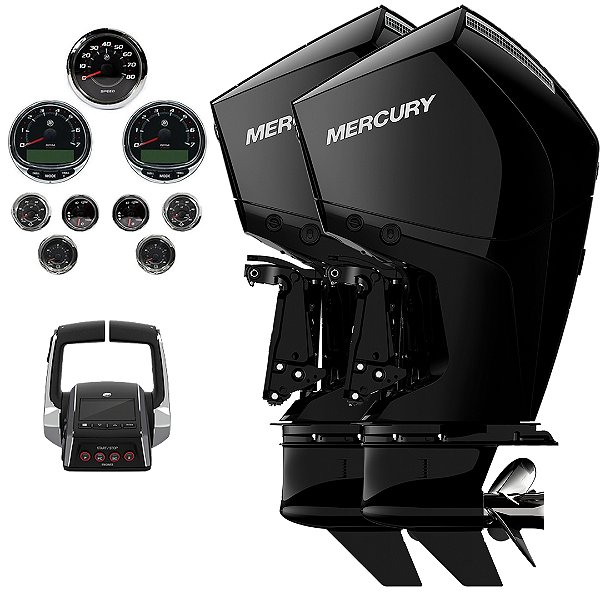 Parelha motor de popa Mercury 2X 200 HP EFI 4T V6 25" DTS Comando Eletrônico - Faturamento INSCRIÇÃO ESTADUAL E PRODUTOR RURAL REGIÃO NORTE, NORDESTE E CENTRO-OESTE
