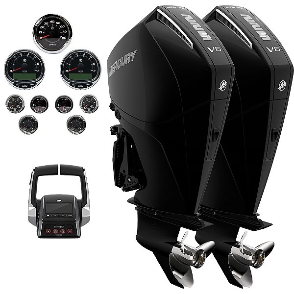 Parelha motor de popa Mercury 2X 225 HP EFI 4T V6 25" DTS Comando Eletrônico - Faturamento INSCRIÇÃO ESTADUAL E PRODUTOR RURAL REGIÃO NORTE, NORDESTE E CENTRO-OESTE