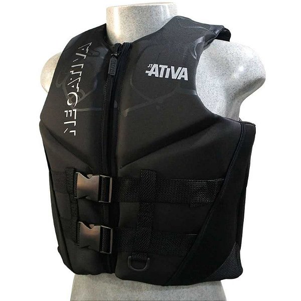 Colete Salva-vidas Ativa homologado neopreme Neoativa Jt20 GG 150 torax Prata