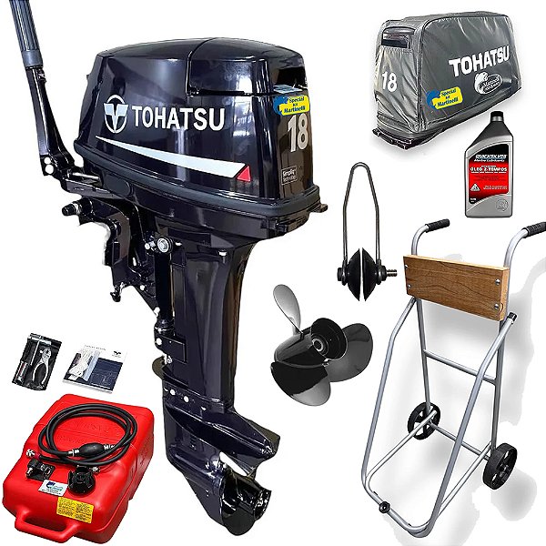Motor de Popa Tohatsu 18 HP 2T + Special Kit - Edição Exclusiva Martinelli - - Faturamento CNPJ ou Produtor Rural (exceto SP)