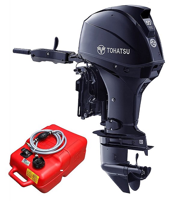MOTOR DE POPA TOHATSU 50 HP 4T MFS50AETL ELÉTRICO COM MANCHE MID TILLER E POWER TRIM - PREÇO RABETA LONGA 20" - PREÇO PRODUTOR RURAL E PJ