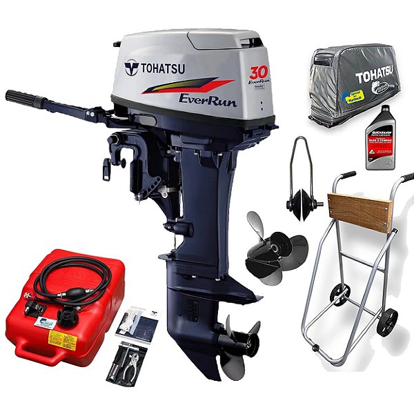 Motor de popa Tohatsu 30 HP 2 Tempos Ever Run MX30HS c/ Kit Partida Elétrica + Special Kit - Edição Exclusiva Martinelli - Faturamento CNPJ ou Produtor Rural (exceto SP)