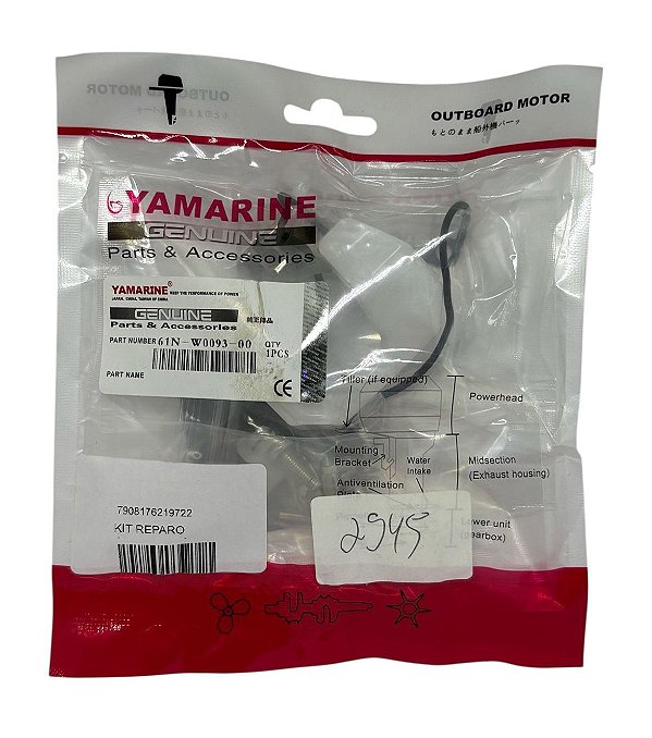 Kit reparo do carburador Yamaha 25/30 hp