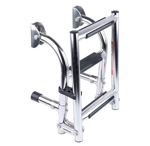 Escada inox dobrável para barcos 2+1 degraus