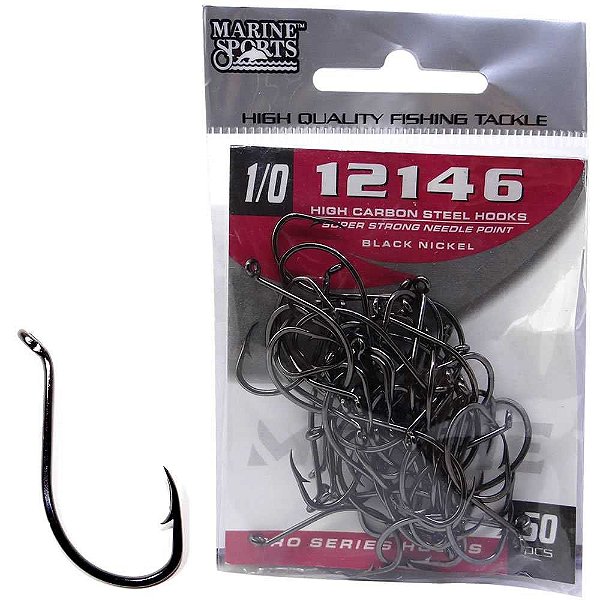 Anzol Marine Sports 12146 n. 1/0 Black Nickel com 50
