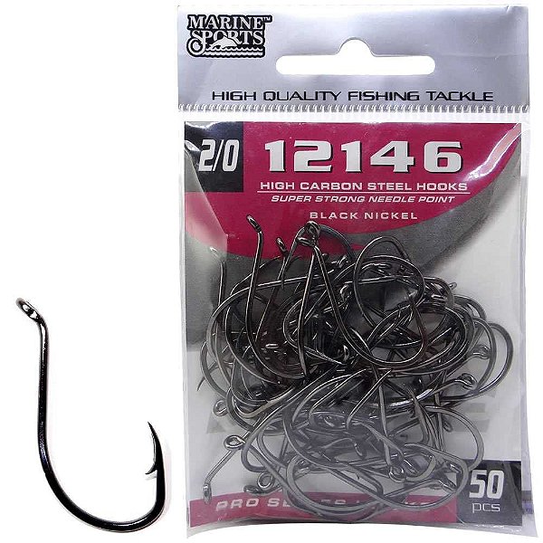 Anzol Marine Sports 12146 n. 2/0 Black Nickel com 50
