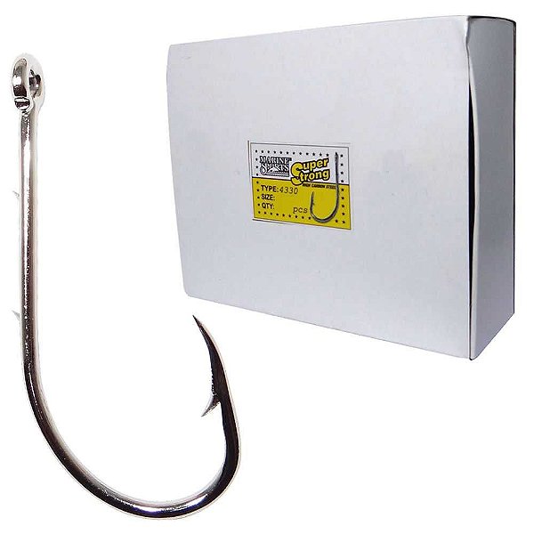 Anzol Marine Sports 4330 cento N.7/0 - cx com 100pç7898480924038
