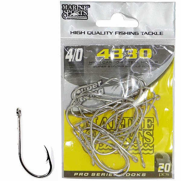 Anzol Marine Sports 4330 n.4/0 cartela com 20