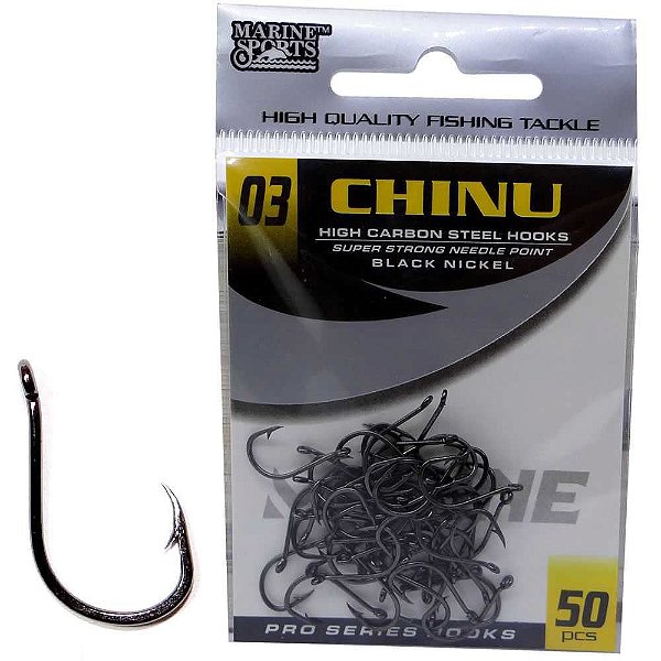 Anzol Marine Sports Chinu Black nickel n. 03 com 50