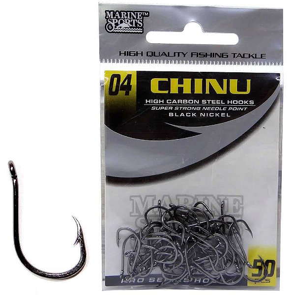 Anzol Marine Sports Chinu Black nickel n. 04 com 50