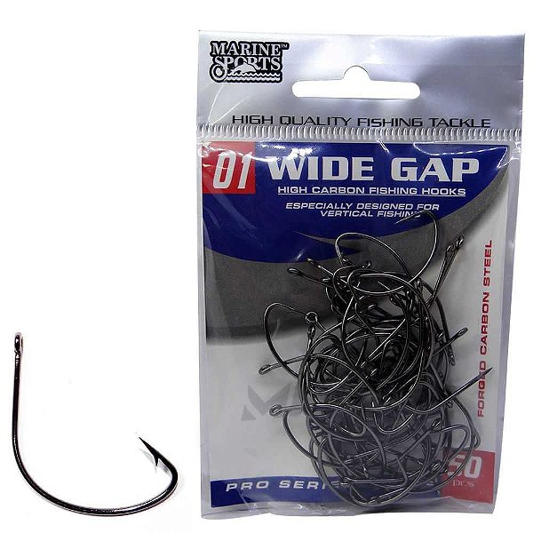 Anzol Marine Sports Wide Gap CP 01 com 50 unid. Preto