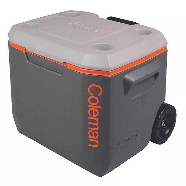 Caixa térmica Coleman 50 QT - 47,3L cinza c/ rodas