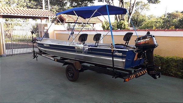 Capota Toldo para barcos comuns de 4 a 6 metros sem volante NBF- Fabricamos p/ todas as marcas.