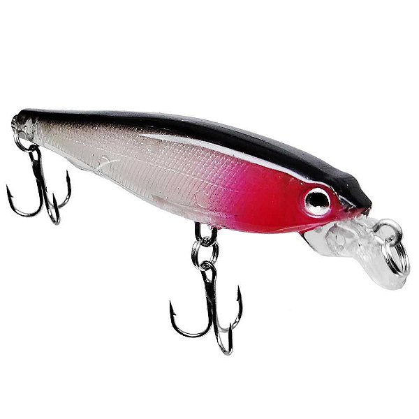 Isca Action 3D Minnow 70 Cor Cabeça Vermelha - Similar Yo-zuri