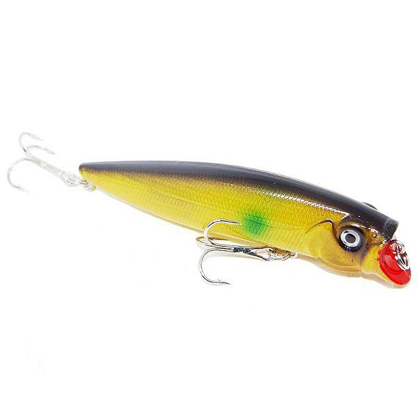 Isca artificial Action Raptor-bv 90 cor: B4 - dourado/verde - Similar Brava 90