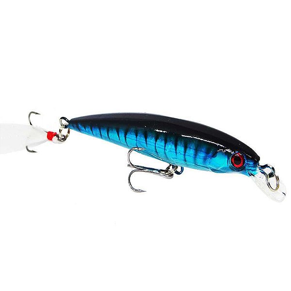 Isca artificial Action Raptor-X 85 cor: 10 Azul Tigrada