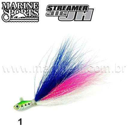 Isca artificial Marine Sports Streamer Jig JH 10g Cor 1 By Johnny Hoffmann
