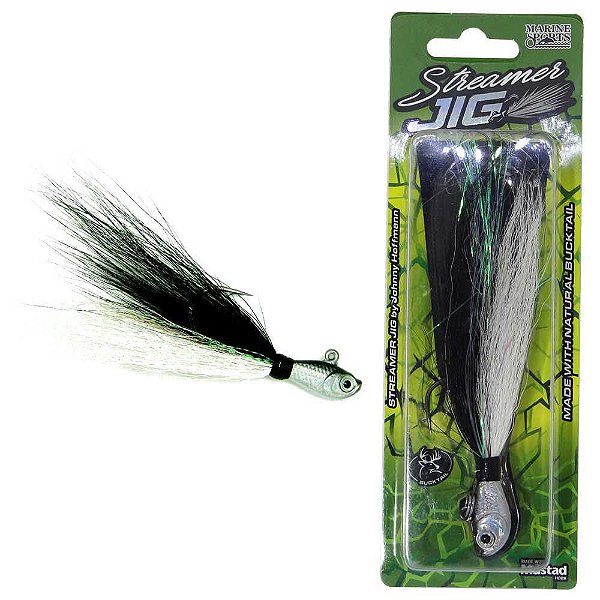 Isca artificial Marine Sports Streamer Jig JH 10g Cor BW By Johnny Hoffmann