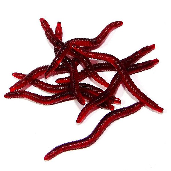 Isca Artificial Minhoca Pequena 4cm Pacote c/ 10 un.