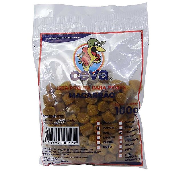 Isca Ceva Macarrão Piapara 100g - Sabor Milho