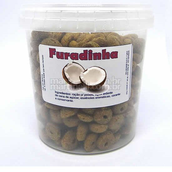 Isca natural JR Neto Ração Furadinha - Sabor Coco - 160GR