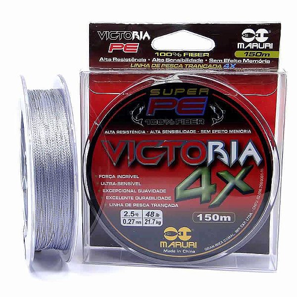 Linha multifilamento Maruri Victoria 4X 0,27mm 39 lb 150m