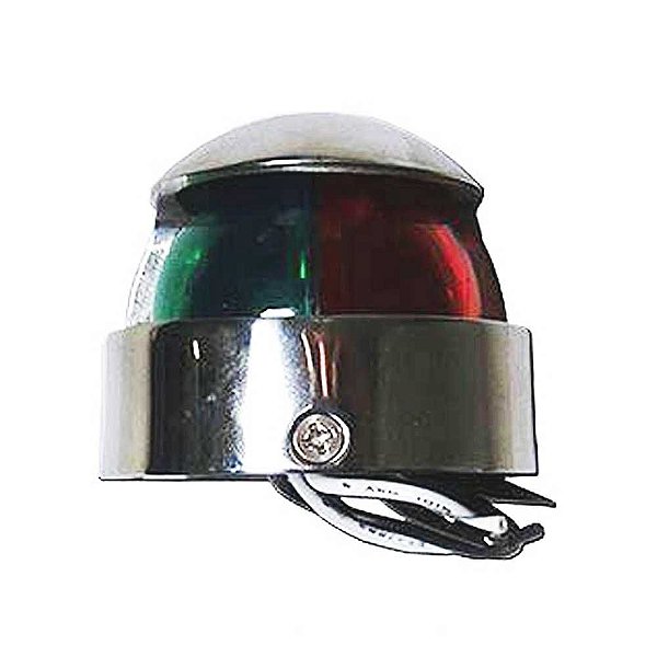 Luz de navegação inox bicolor cromada p/ lanchas Fibrafort