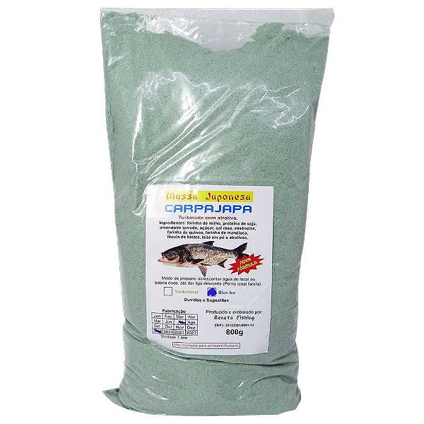 Massa Japonesa Carpajapa Blue Ice Turbinada c/ Atrativo 800g