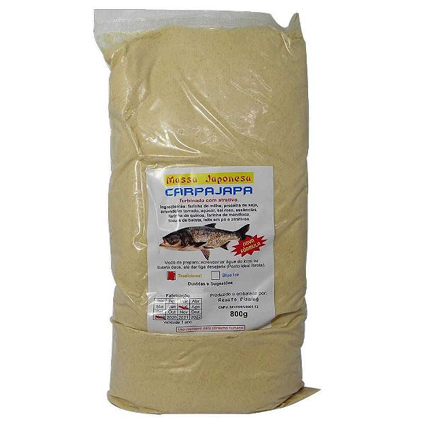 Massa Japonesa Carpajapa Tradicional Turbinada c/ Atrativo 800g