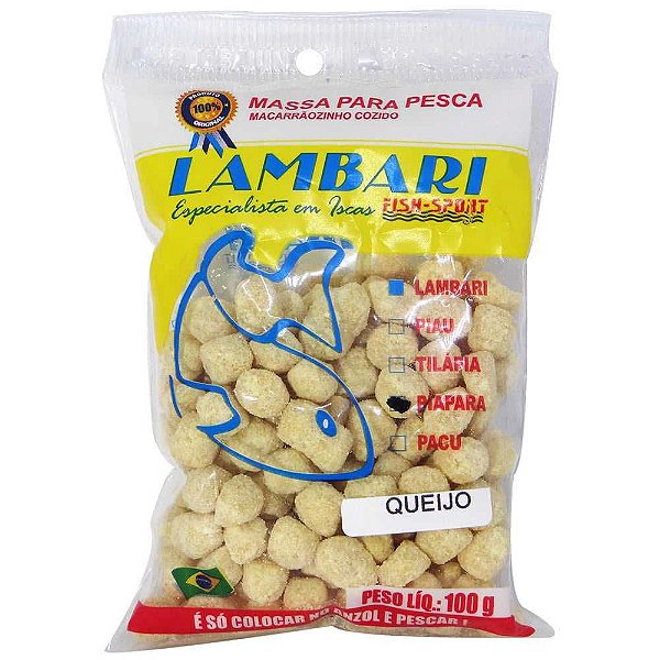 Massa Pronta Lambari Fish Sport Piapara Queijo 100g