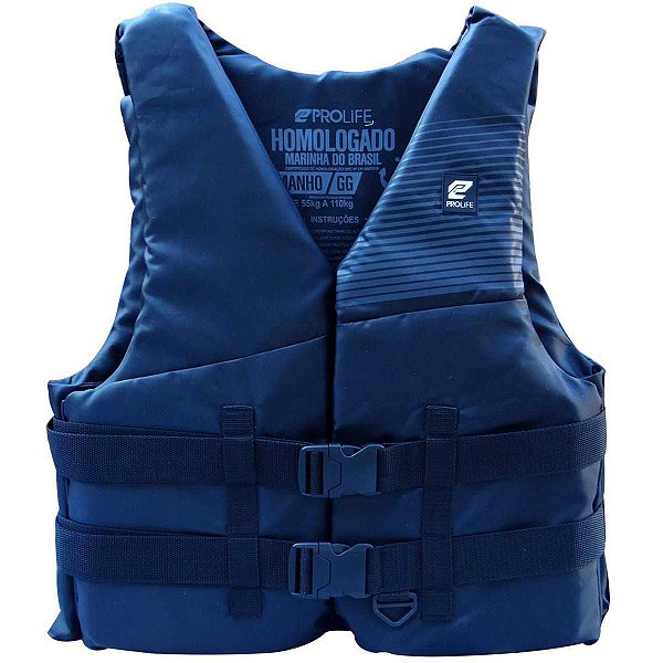 Salva Vidas Prolife Nylon N1 M Preto Homologado 35 a 55 Kg