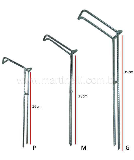Suporte para vara barranco fixo tamanho P