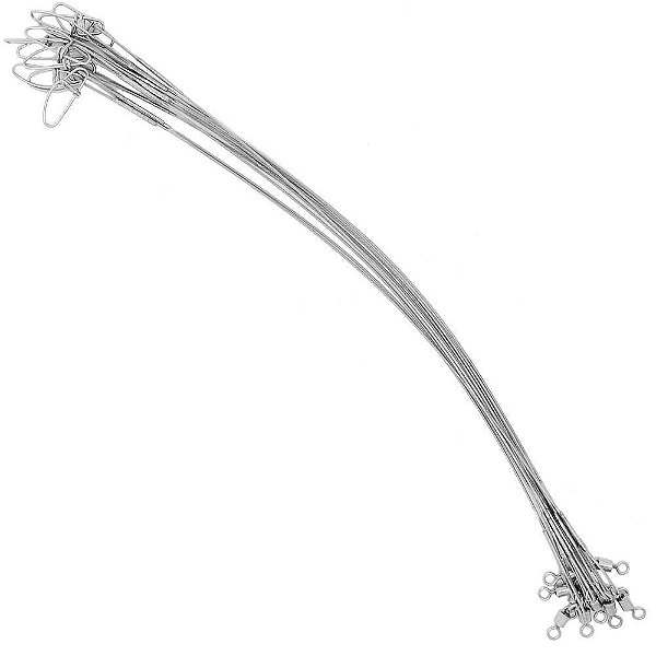 Chicote Leader Marine Sports Nickel 12" 90lb 20cm c/ 10
