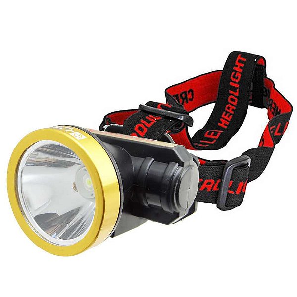 Lanterna De Cabeça Led Recarregável Bateria Interna WS-135