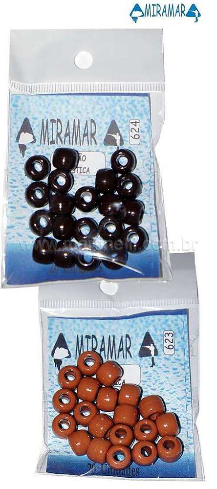 Ração plástica Missangão Miramar com 20 un. chocolate 623