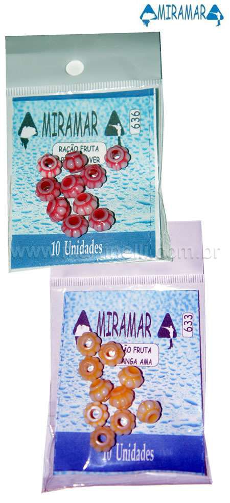 Ração plástica Pitanga Miramar - 10 un. pitanga amarela 633