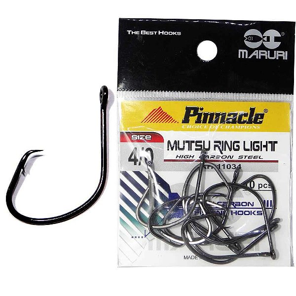 Anzol Pinnacle Mutsu 4/0 Black c/ 10 un.