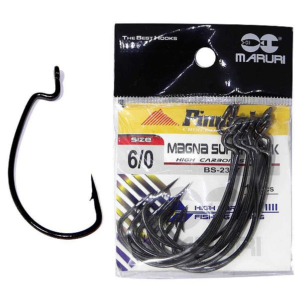 Anzol Pinnacle Magna Super Lock 6/0 Off Set c/ 10 un.
