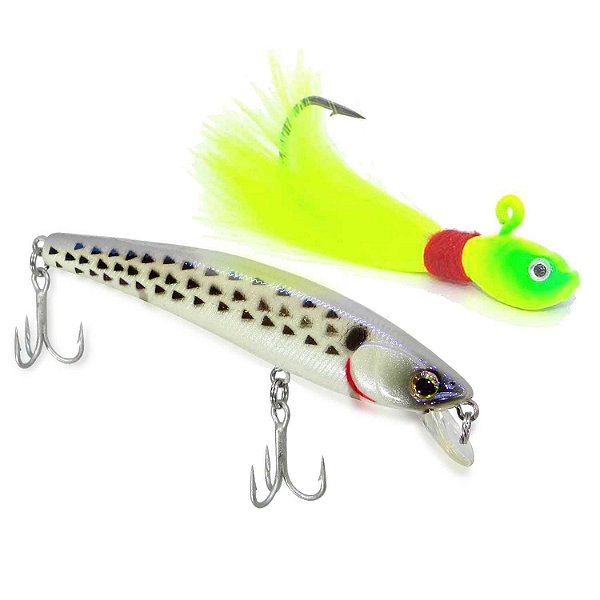 Isca Art MaruriJetMinnow 90Cor9/JigSpeedStreamer10g4/0Cor6